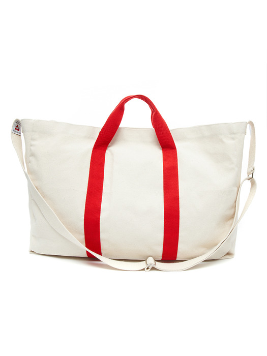 NOMANTIC HARD-FABRIC OVERSIZE TWO-WAY BAG IVORY