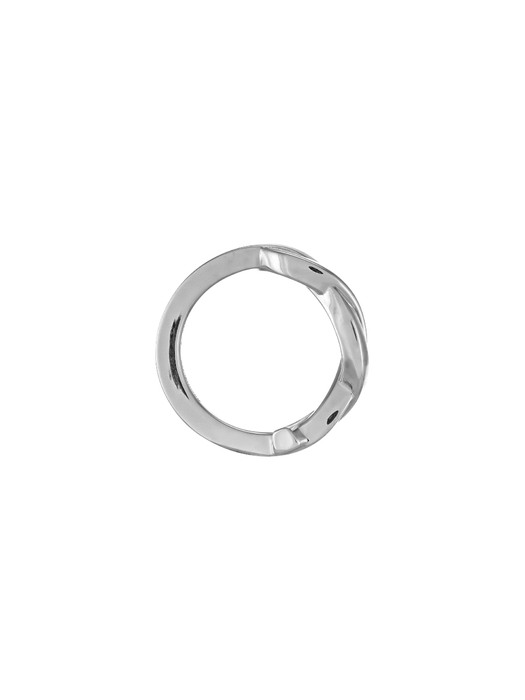 Mystique Square Half Ring (Sterling Silver)