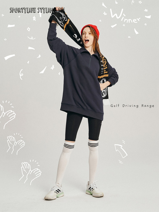 박시 스웻 Boxy Sweat_Deep Navy