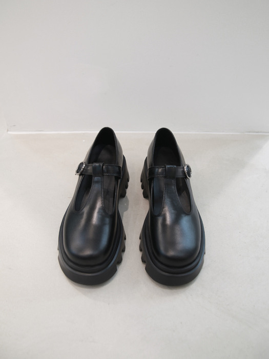 Gabriel T-Strap Loafers Black