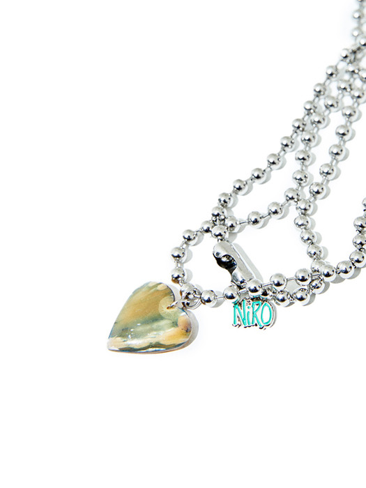 HEART MOTHER OF PEARL NECKLACE #53
