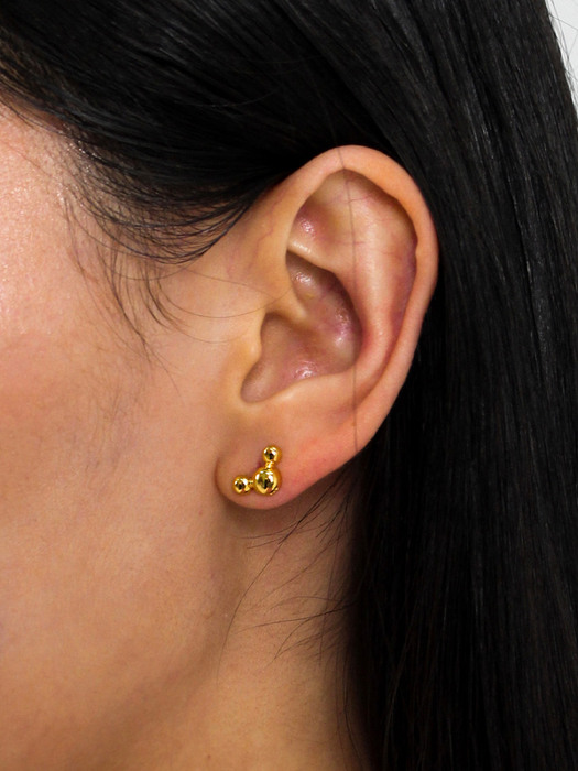 ball sign gold earring