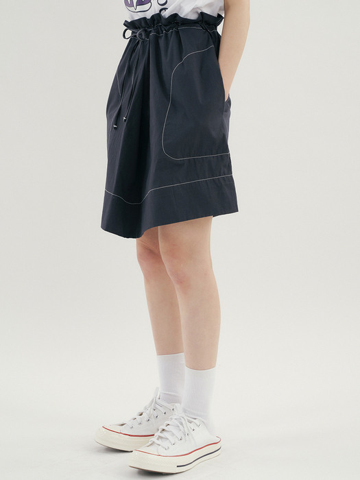 RCP STRING MINI SKIRT NAVY