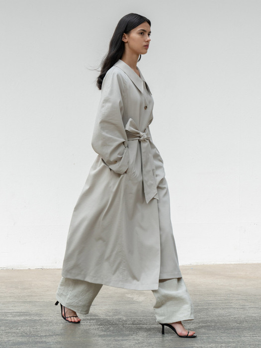 Single Cotton Trench Coat