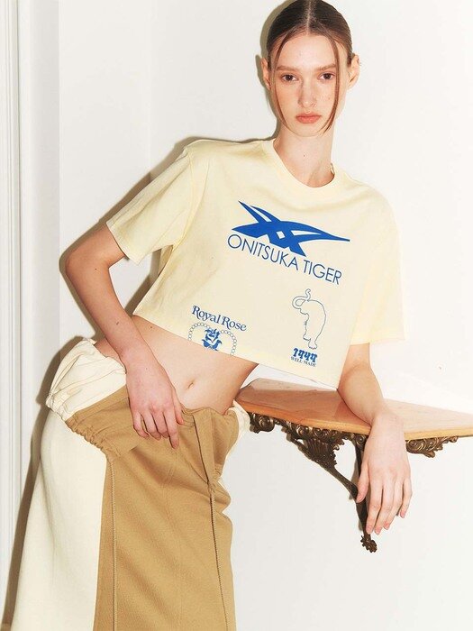 Logo Crop Tee Light Yellow