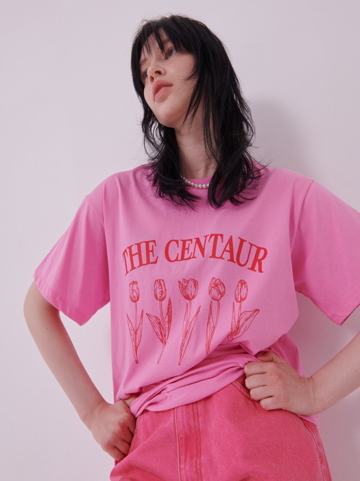 [EXCLUSIVE][TC22SSTOP31PK] CINQ TULIP TSHIRT [PINK]