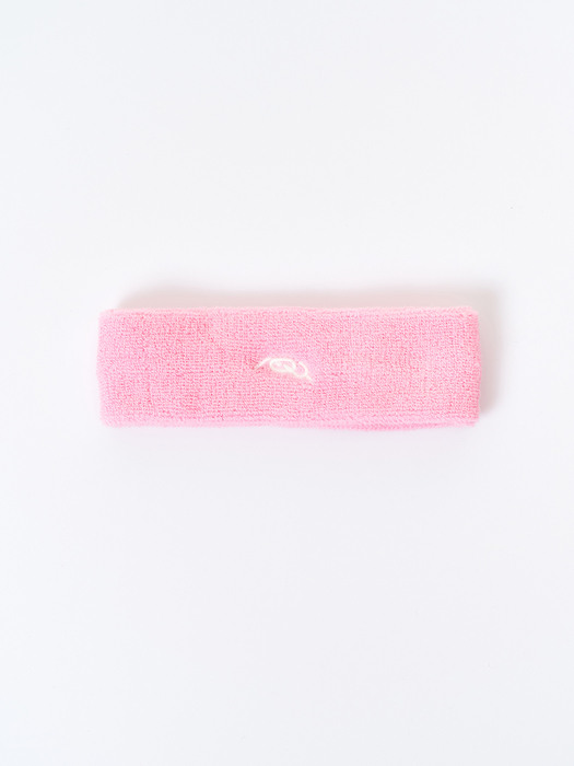 Terry Logo Headband Pink