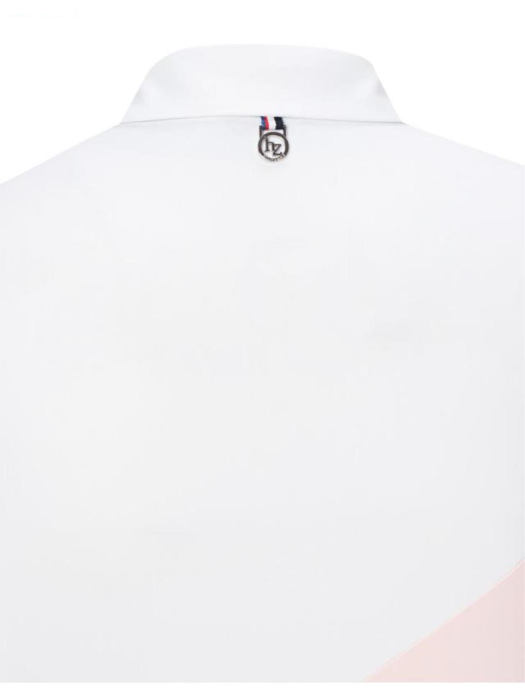 [22SS 헤지스 골프 여성]핑크 컬러 블록 반팔 카라 티셔츠_HWTS2B911P1