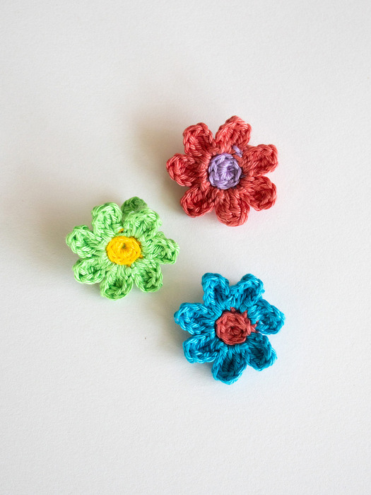 Summer Knit flower ring (3colors)
