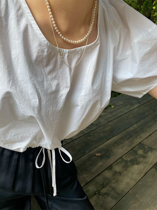 [단독][set][925 silver] avec necklace ver.02 (5mm) + soir necklace