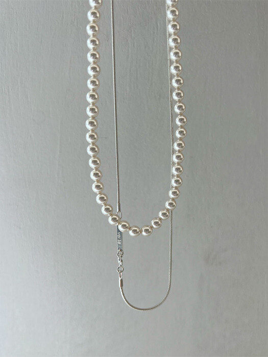 [단독][set][925 silver] avec necklace ver.02 (5mm) + soir necklace