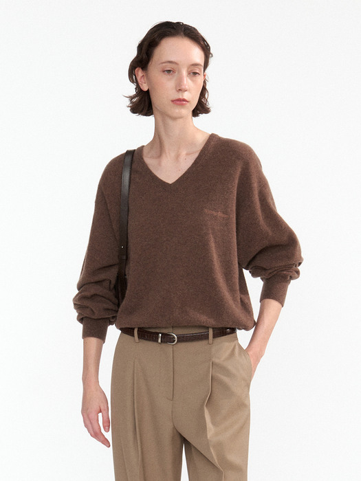Haig v-neck pullover (Brown)