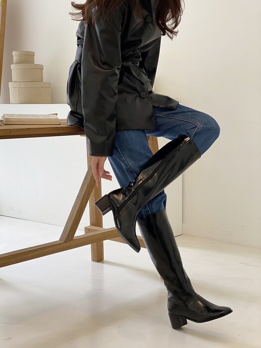 muse slim long boots black