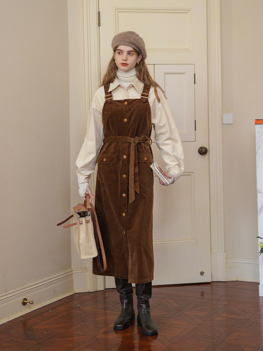 LAETITIA overall skirt_BROWN