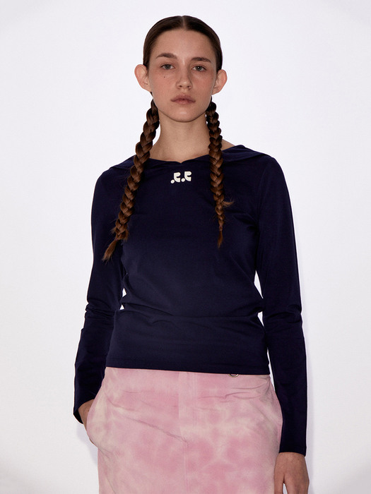 RR SAILOR COLLAR TOP - NAVY