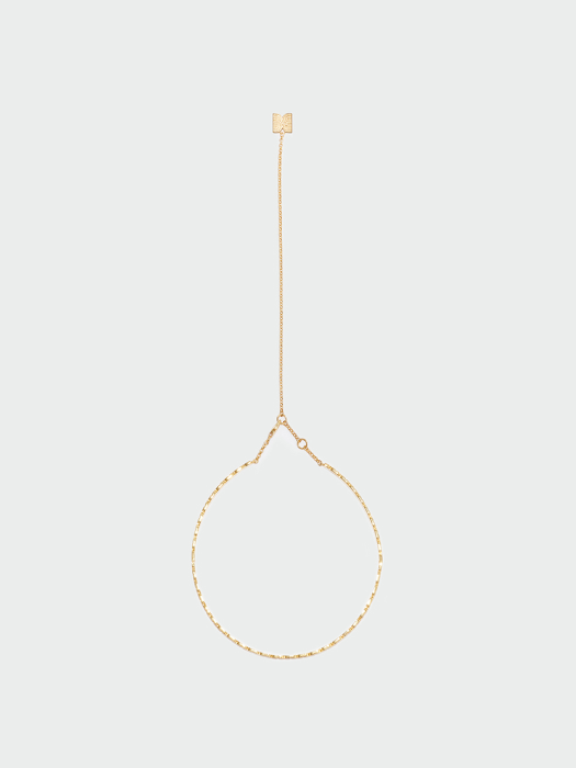 WIO Logo-Engraved Chocker Necklace - Gold