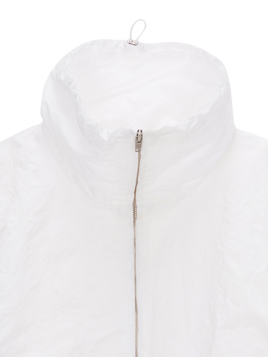 TWO TONE STRING LIGHT COAT IN WHITE