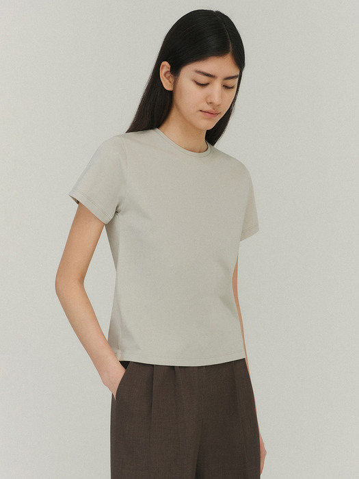 Silket cotton t-shirts (Light khaki)