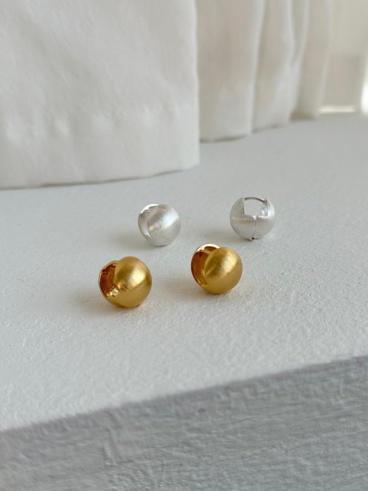 [silver925] matt ball earring (2color)