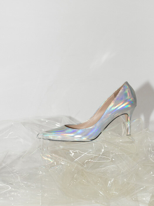 Maybel Stiletto Pumps in Silver Hologram