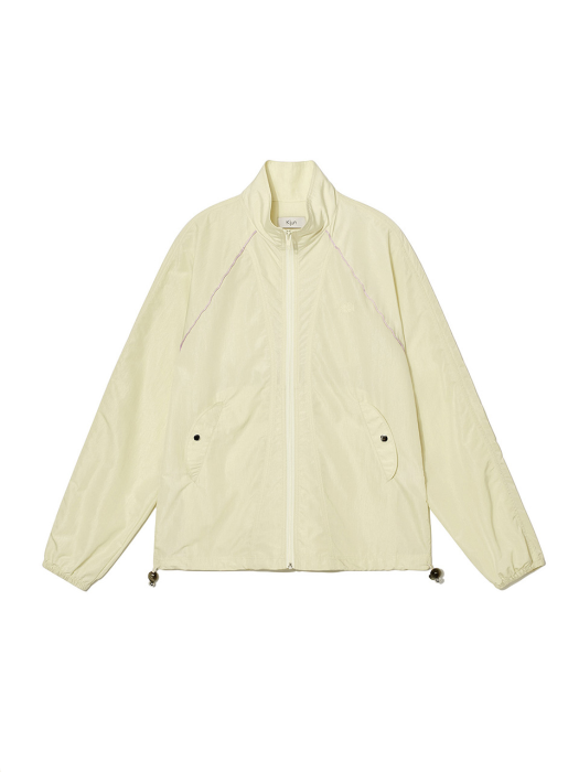 Nylon Windbreaker Jacket Light Yellow