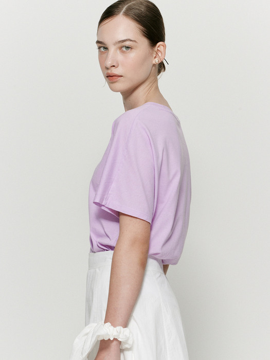 Font dolman sleeve T-shirt - Lavender