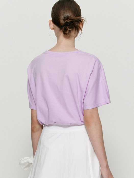 Font dolman sleeve T-shirt - Lavender