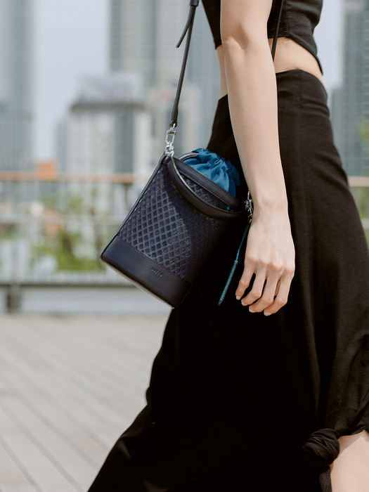 Mini Bucket Bag(매쉬 버킷백)_Navy Blue