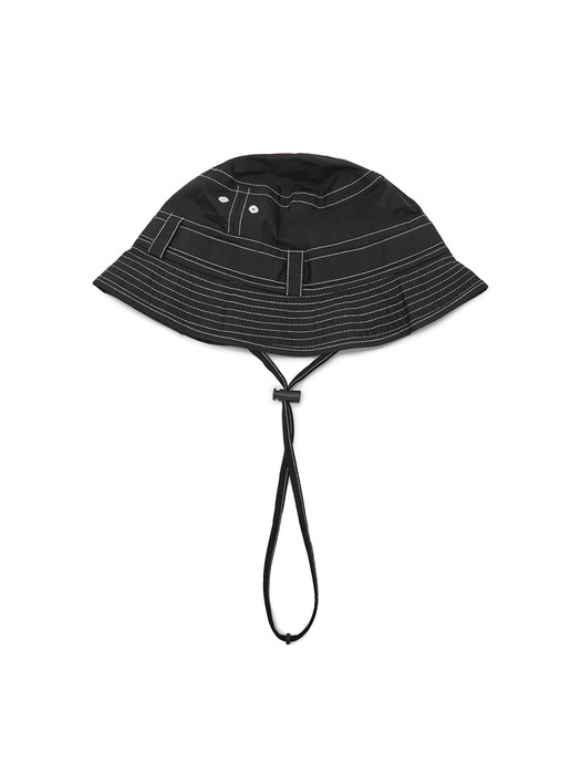 MATIN STITCH SAFARI BUCKET HAT IN BLACK