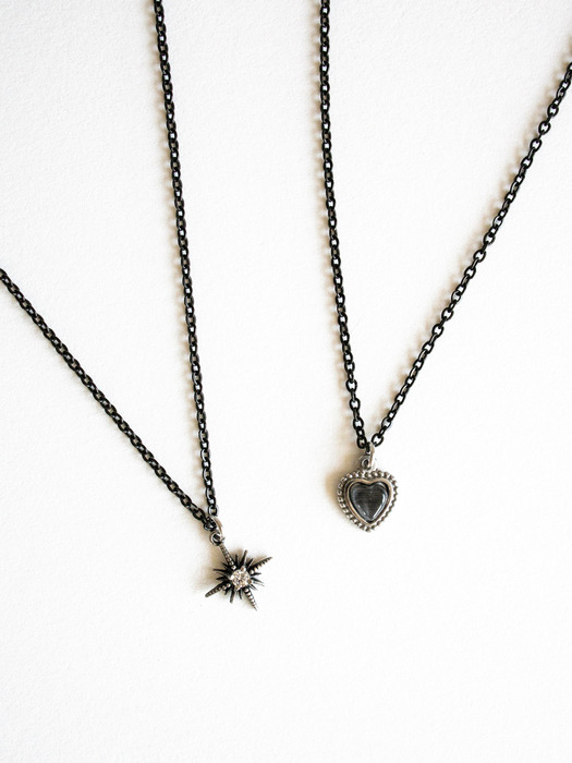 Love is black necklace