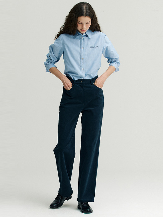 PREP CORDUROY STRAIGHT PANTS_NAVY [U3F0P31056]