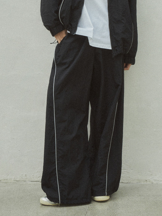 Oversized Line Track Trousers_CTB505(Black)