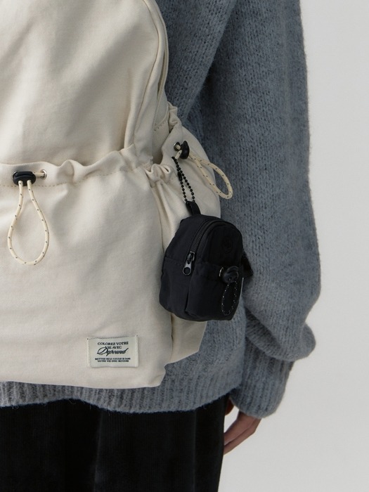 micro mini backpack charm - black