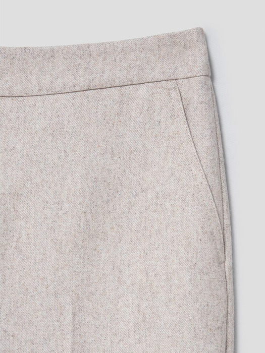 Wool Blended Straightfit Pants  Natural Beige (WE3X21C820)