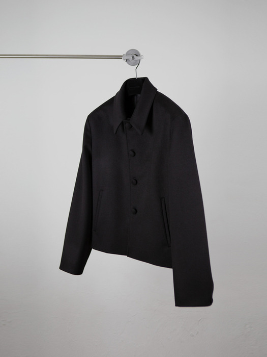 COVERED BUTTON BLOUSON JACKET
