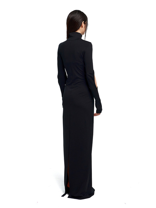 Reversable open back / cut-out dress (black)