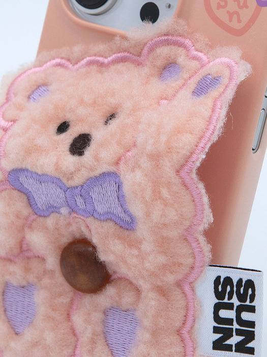 SUN CASE PATCH HI BEAR PEACH