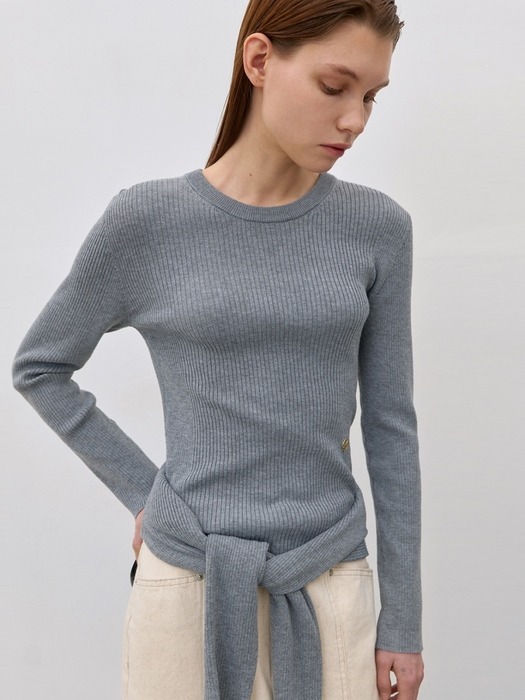 ESSENTIAL SLIM ROUND NECK KNIT (T-6789)