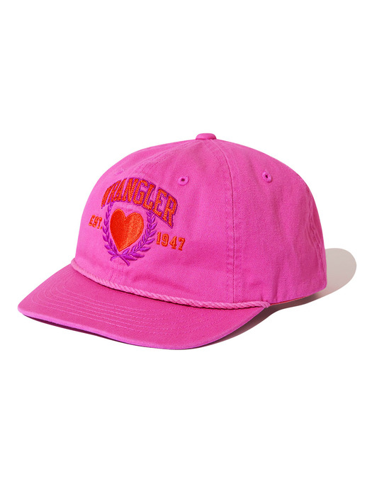 하트 로고 스냅백 핑크