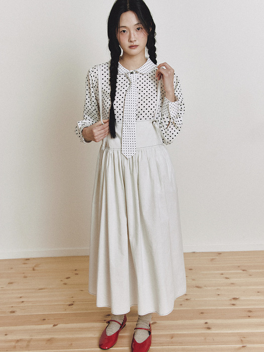 Freckle Overall Skirt_white