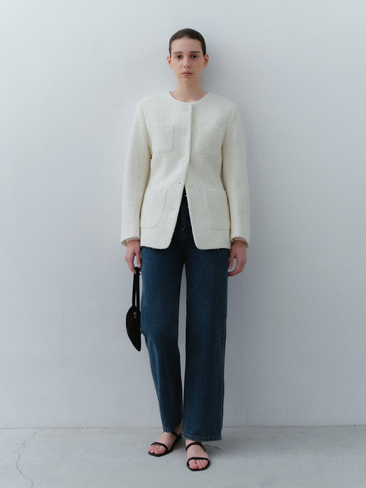 Classic Tweed Jacket - White
