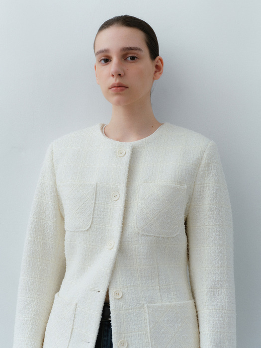 Classic Tweed Jacket - White