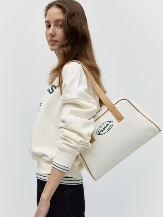 bowling canvas bag (shoulder) - beige