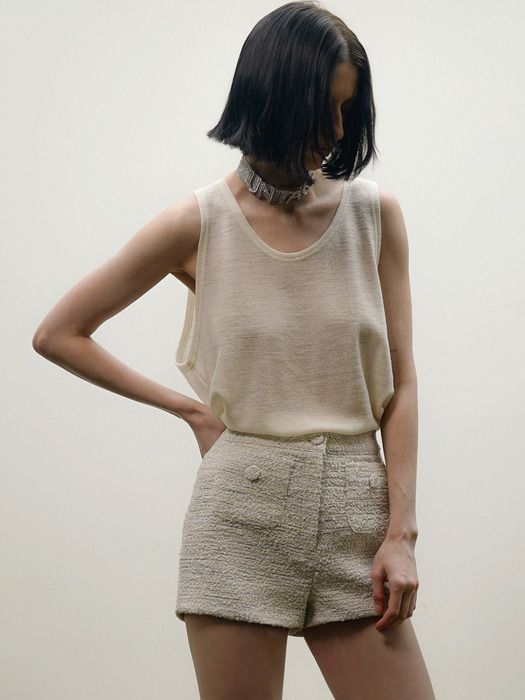 Boucle Tweed Shorts[White(WOMAN)]_UWS-FP06