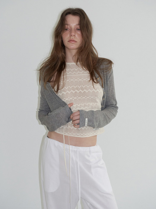 COTTON SHEER PANTS_WHITE