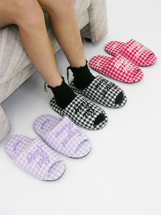 Dorothy Gingham Check Room Shoes (4color)