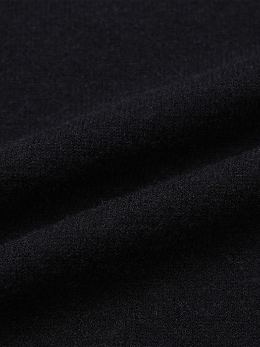 BASIC WOOL KNIT PULLOVER BLACK