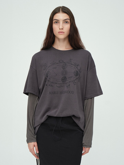 LACE LAYERED T-SHIRT_dark grey