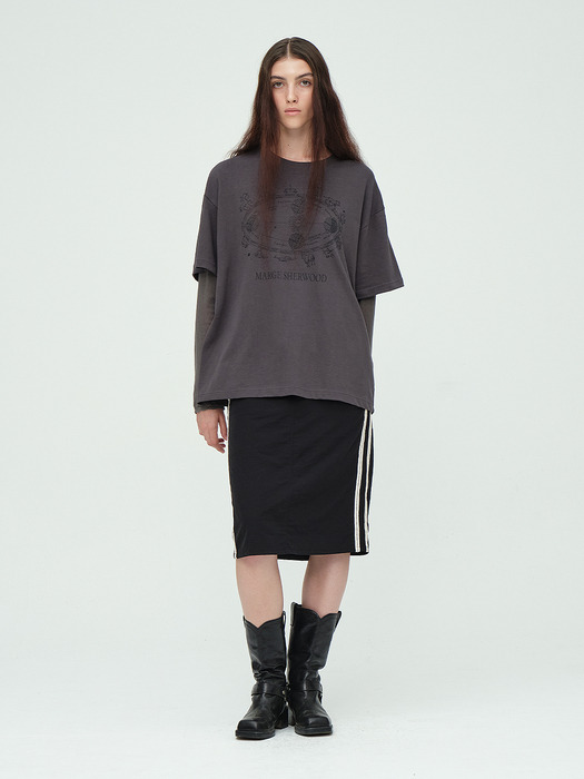 LACE LAYERED T-SHIRT_dark grey