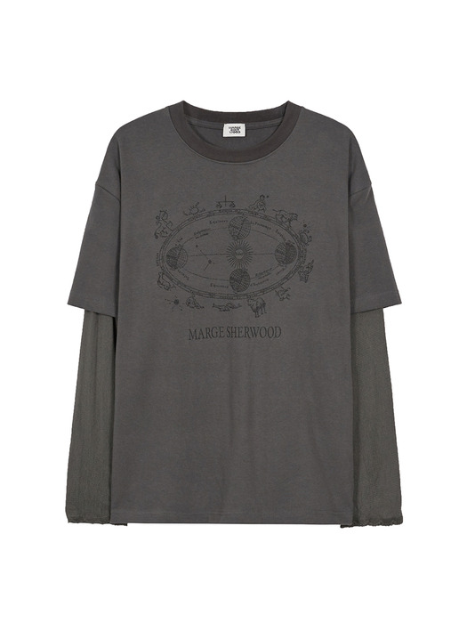 LACE LAYERED T-SHIRT_dark grey